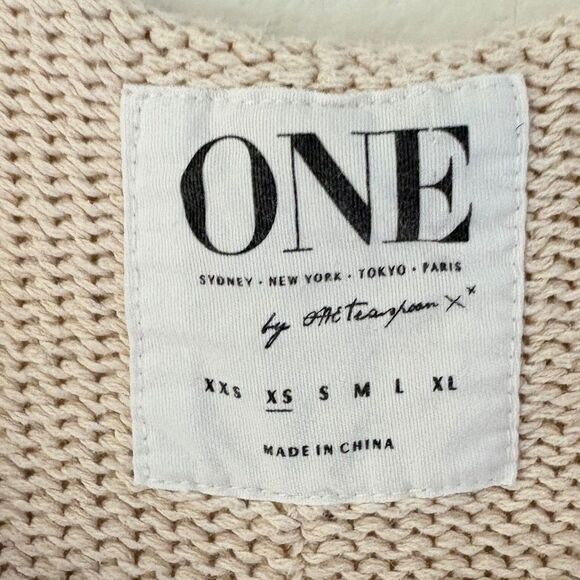 One Teaspoon Desert Eagle Maxi Cardigan Cream Duster Sweater Long Knit Neutral - Picture 15 of 15